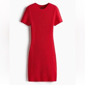 H&M Red Knit Mini Dress